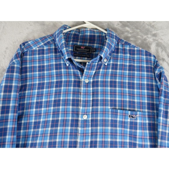 Vineyard Vines Shirt Mens XL Plaid Tucker Classic Fit Performance Button Down - Picture 1 of 8